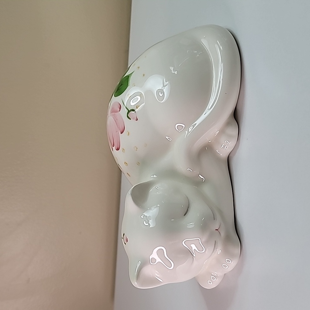 Vintage Hand-Painted Ceramic Cat Figurine